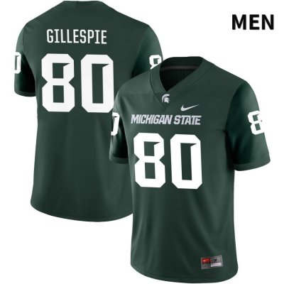 Men's Michigan State Spartans NCAA #80 Zach Gillespie Green NIL 2022 Authentic Nike Stitched College Football Jersey BT32D61ZU